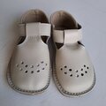 Omaking children's shoes Tan-Off White
