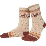 Knitido Hossa Baumwolle & Wollsocken Grau / braun