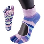 TOETOE Anti-Slip Serene ピンク 縞模様