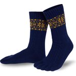 Knitido Merino & Cashmere Snowflakes Navy / złoty