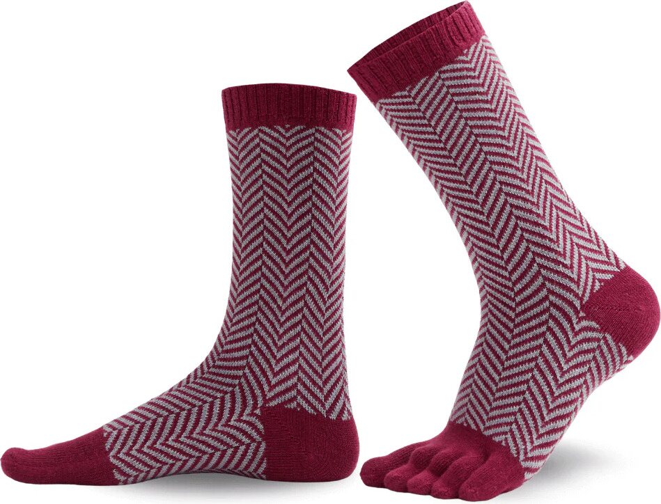 Knitido SILL 羊毛 & Cotton Crew 勃艮第红 / 浅灰色