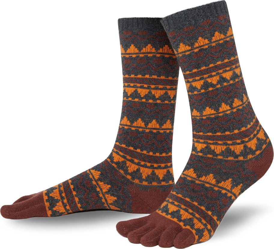 Knitido Biwa Puuvill & Meriinovill Pruun / oranž