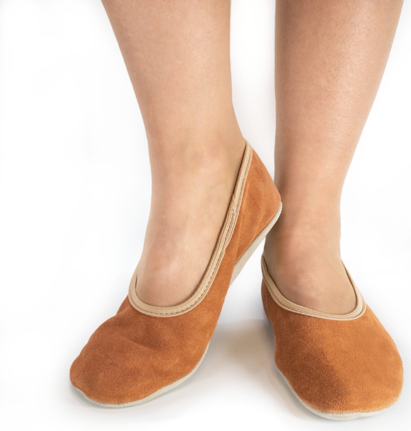 Omaking Slippers with Leather Soles Terrakotta