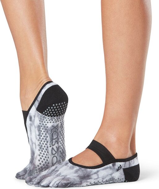 ToeSox Full Toe Mia Grip Socks Black Iris