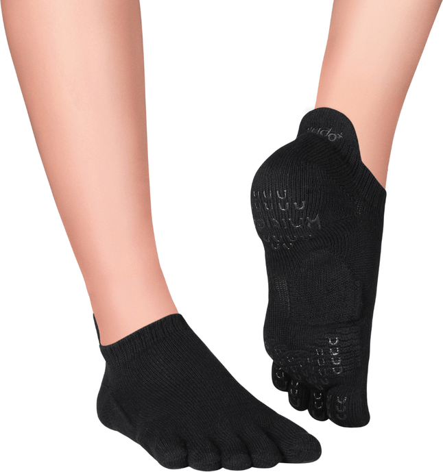 Knitido Sora Non Slip Pilates and Yoga Toe Socks Čierna